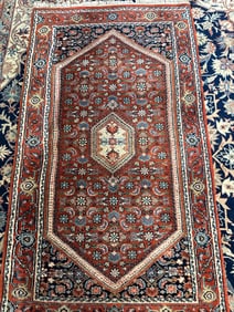 Hand Knoted Agra Bijar Rug 2.2x4.3 ft