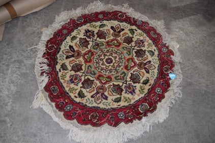 Hand Knotted Persian Tabriz Rug 3.3x3.3 ft.