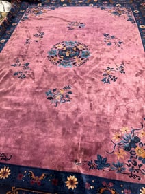 Antique Hand Knotted Chinise Rug 12x15 ft