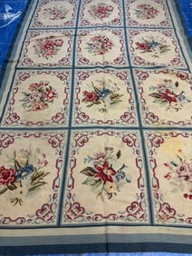 Hand Knotted Needlepoint 9x6 ft