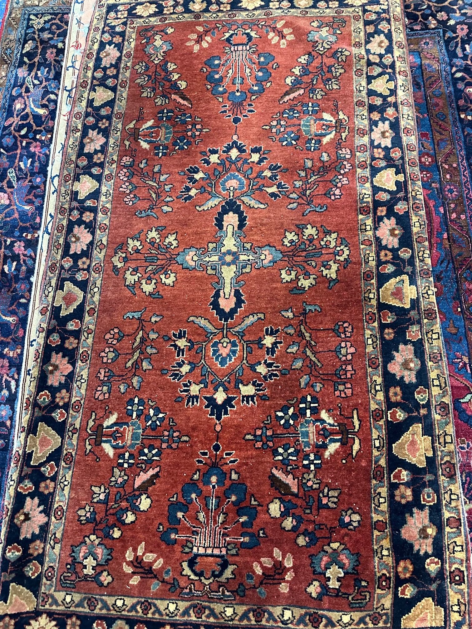 Hand Knotted Persian Sarouk Rug 5x3 ft: Hand Knotted Persian Sarouk Rug 5x3 ft
