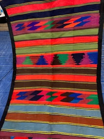 Hand Knotted Kilm Rug 11.2x3.5 ft