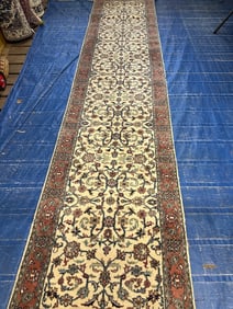 Hand Knotted Agra Tabriz rug -12.1x2.7