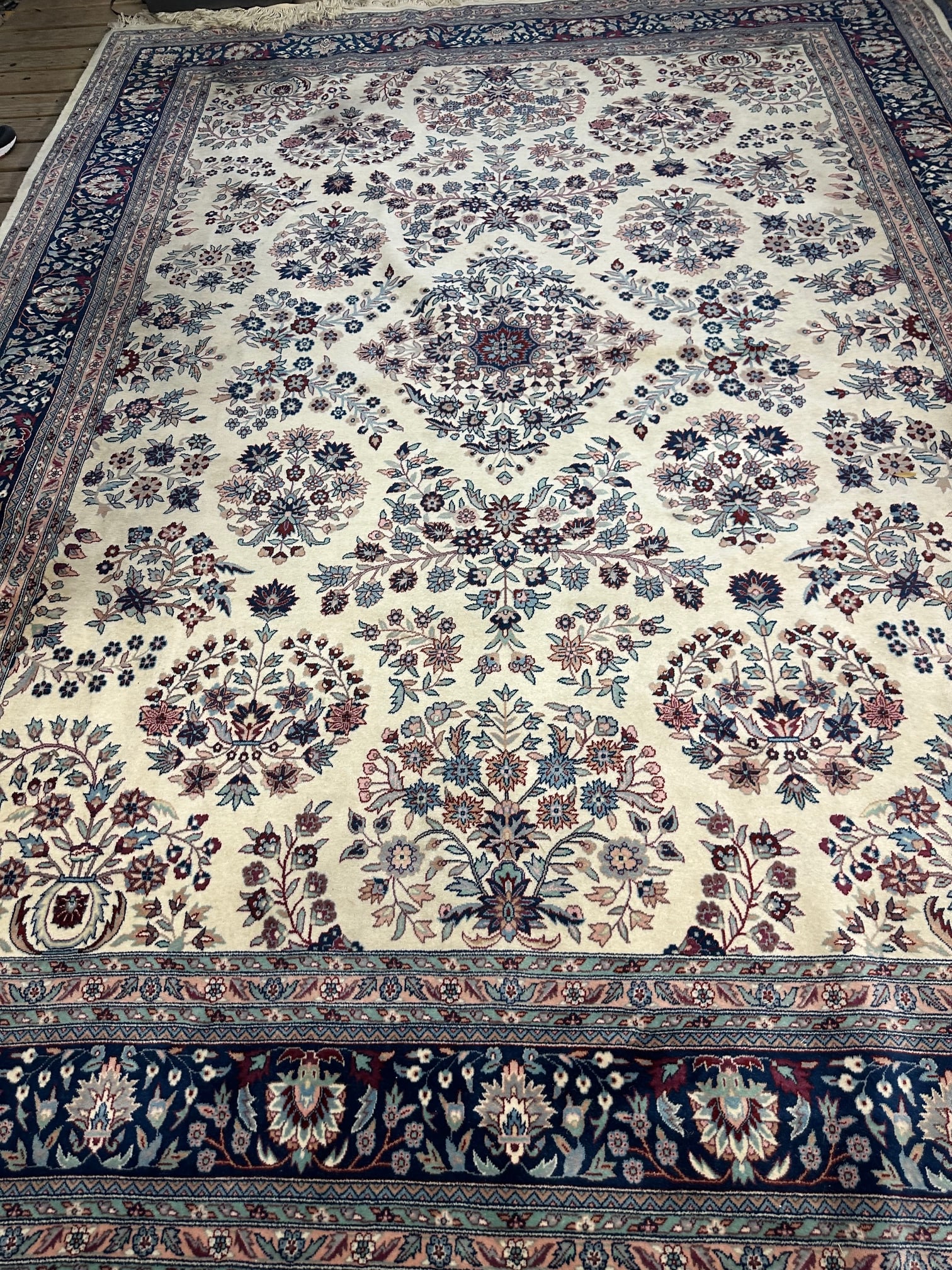 Hand Knotted Indo Tabriz Rug 8.5x11.4 ft (1 of 6)