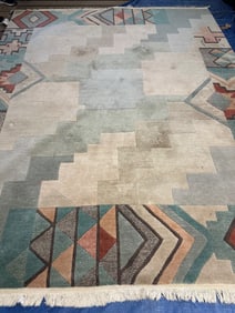 Hand Knotted Tibet Rug 8x10 ft