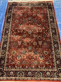 Hand Knotted Hereke Silk Rug 4x6 ft