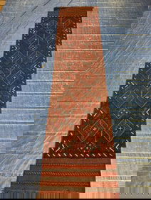 Hand Knotted Aghan Runner Rug 8.5x2 ft