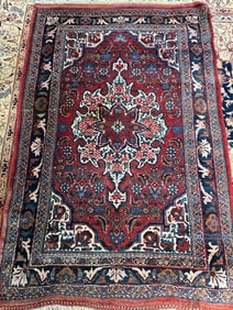 Hand Knotted Pewrsian Bijar Rug 3.4x5 ft