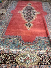 Hand Knotted Persian Kermen Rug -12.8x18.8 ft