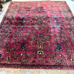 Antique Fine Hand Knotted Persian Silk Kashan Rug 5.3x3.2 ft