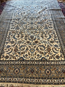 Hand Knotted -Kashan 7.8x11 .5ok--????