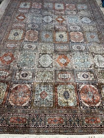 Hand Knotted Hereke Silk Rug 12x8.10 ft.