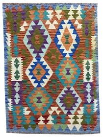 Hand Knotted Kilm Wool Area Rug 5 x 3 Ft