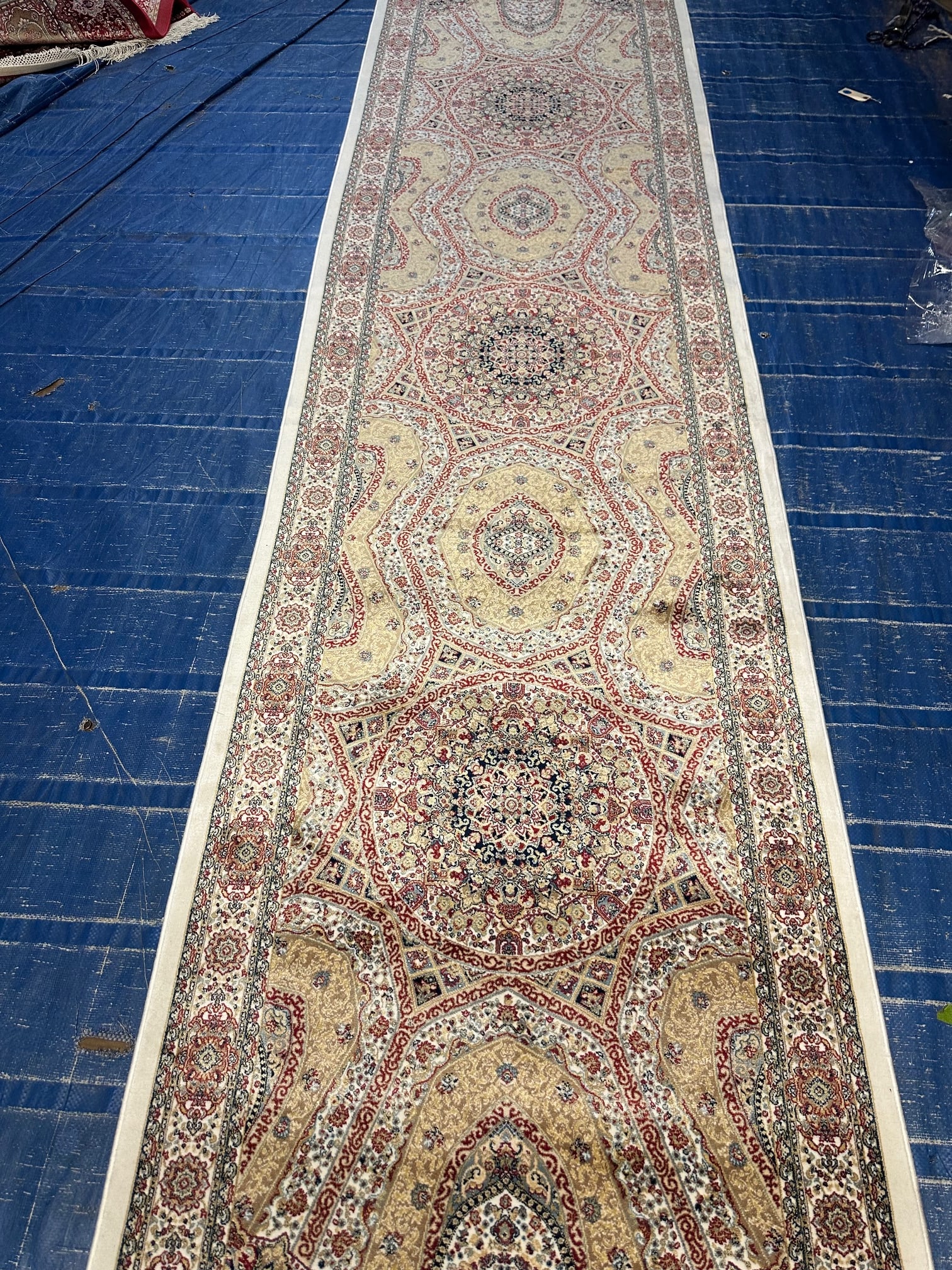 Hand Knotted  Hereke ivory Silk Rug  2.6x7.9 ft (1 of 5)