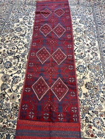 Hand Knotted  Afghan Rug -8x2 ft