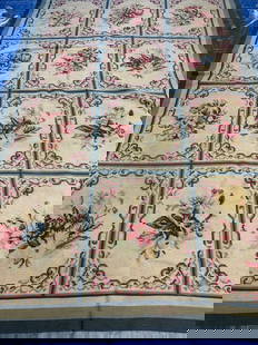 Hand Knotted Needlepoint 9x6 ft: Hand Knotted Needlepoint 9x6 ft