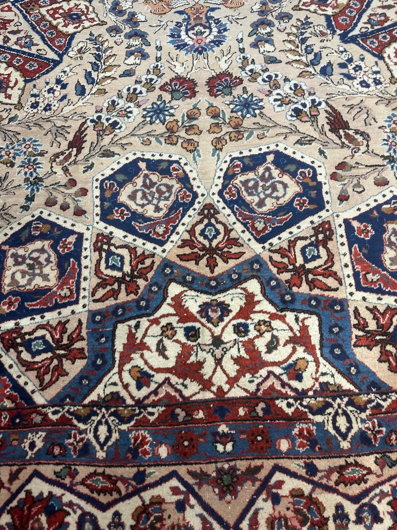 Hand Knotted Persian Tabriz -13.3x9.11 ft (1 of 6)