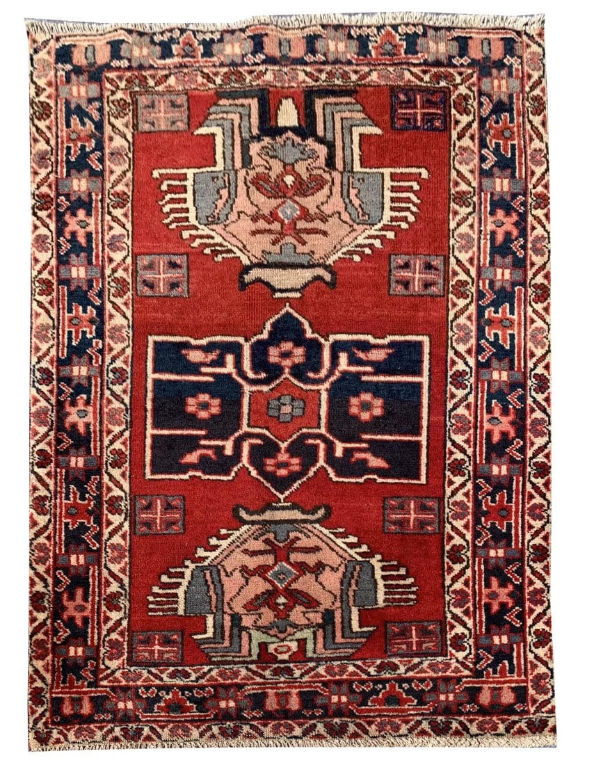 Hand Knotted heriz Rug 3x5 ft: Hand Knotted heriz Rug 3x5 ft