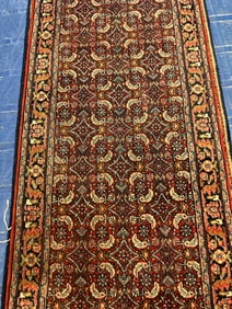 Hand Knotted Agra Tabriz Rug 8.4x2.4 ft