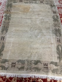 Hand Knotted Napel Rug .-4x6.5