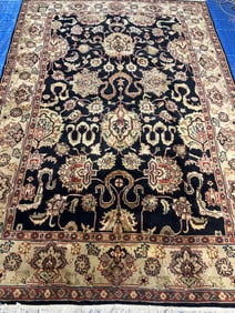 Hand Knotted Agra Tabriz Rug  8.8x6.1
