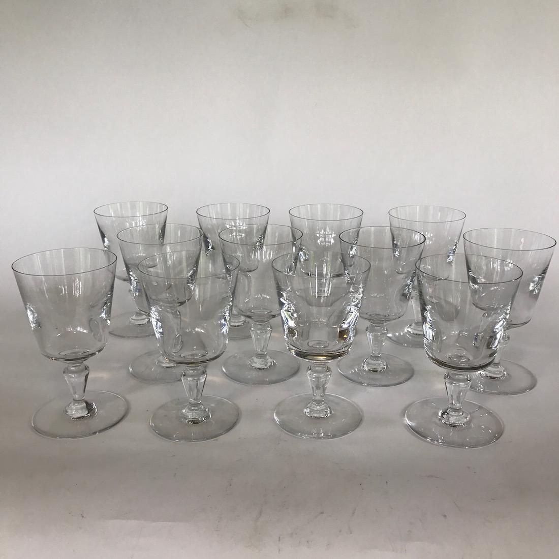 Set of 12 Marked Baccarat Water Goblets (1 of 3)