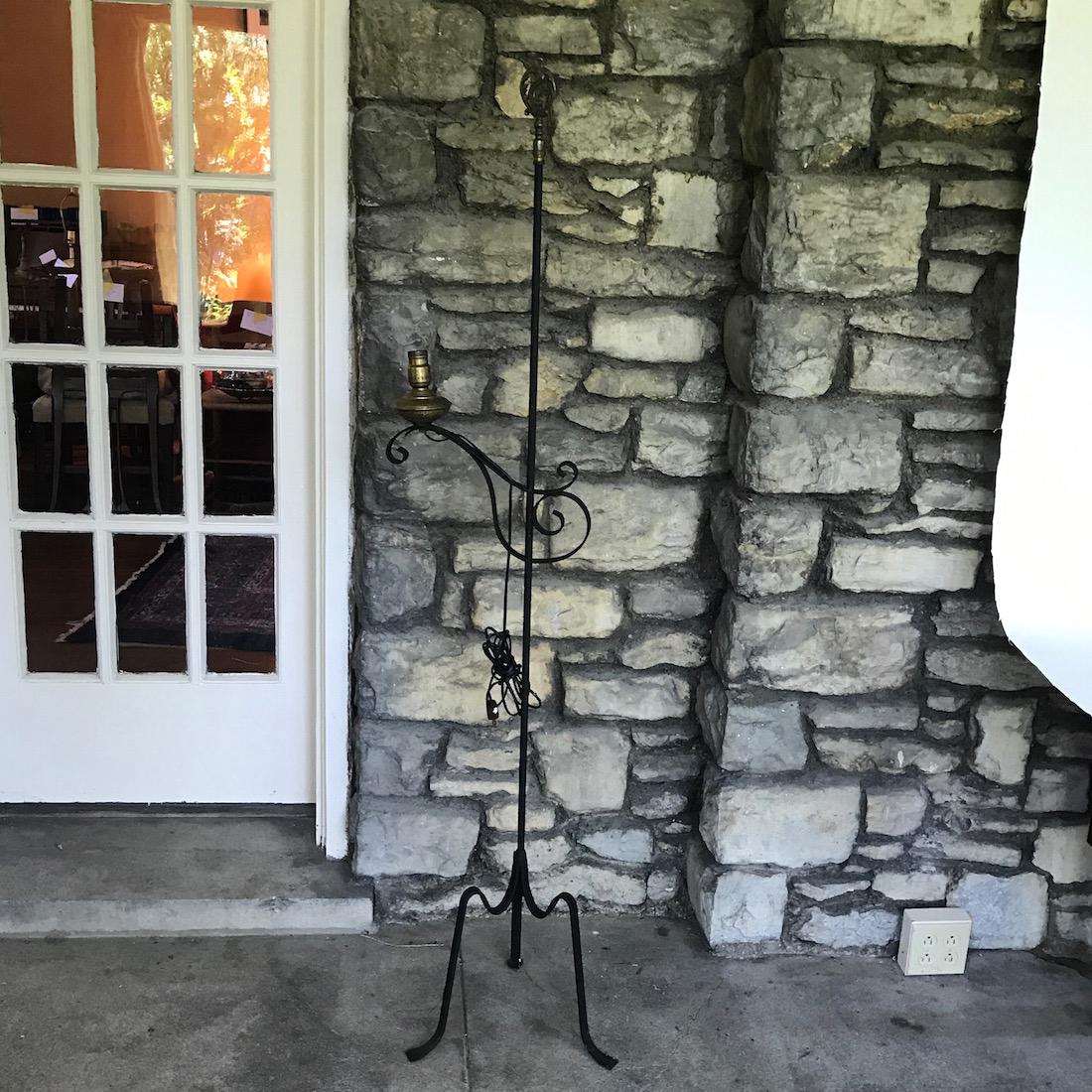 French Wrought Iron Floor Lamp (1 of 5)