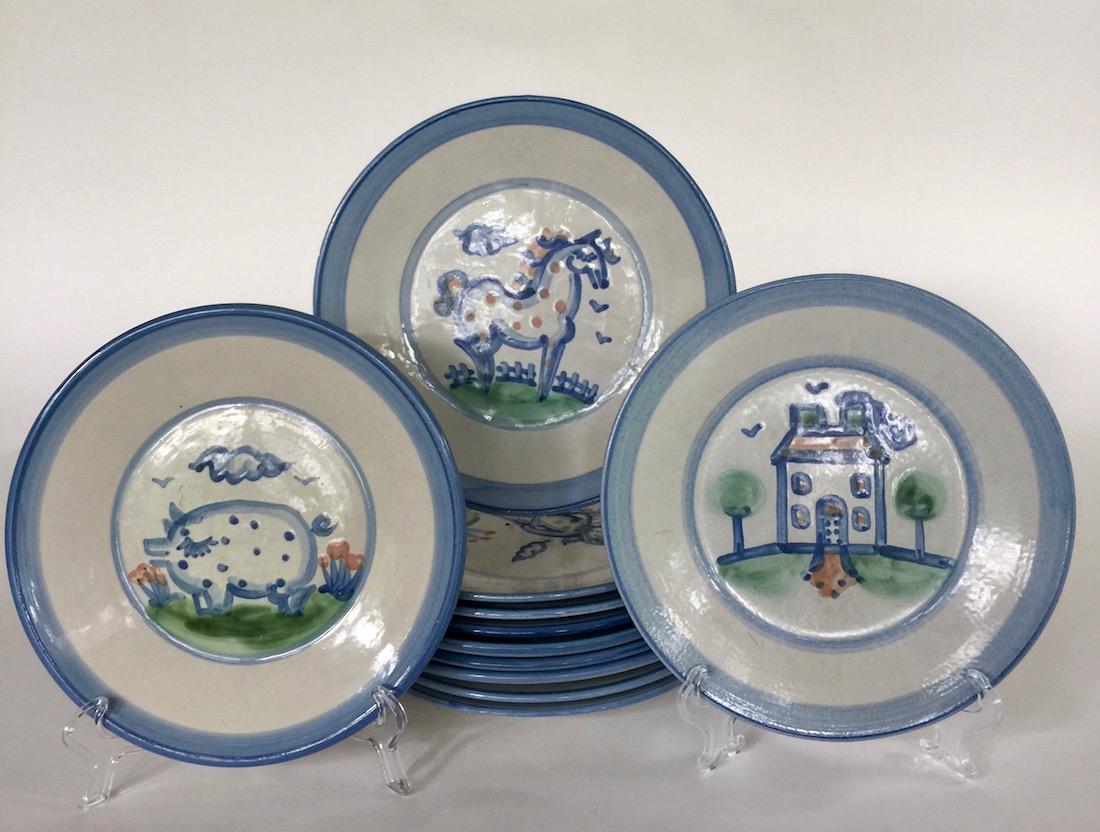 11 Blue and White Hadley Dessert Plates (1 of 6)