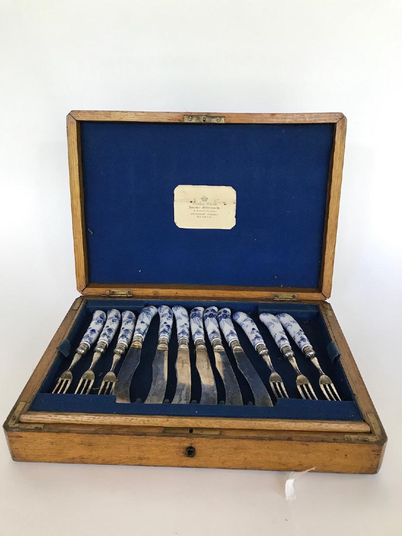 Antique Fish Set for 12, London Shop of James Webb (1 of 7)