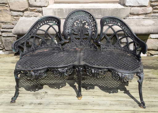 Victorian Cast Iron Garden Bench Victorian Cast Iron Garden Bench Placeholder