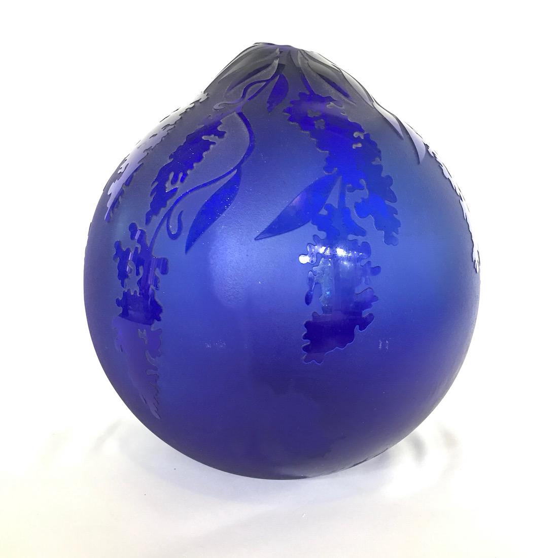 Kelsey Pilgrim Cameo-glass Style Vase: Cameo-glass style vase, signed Kelsey PilgrimSize:13" high X 13" wide