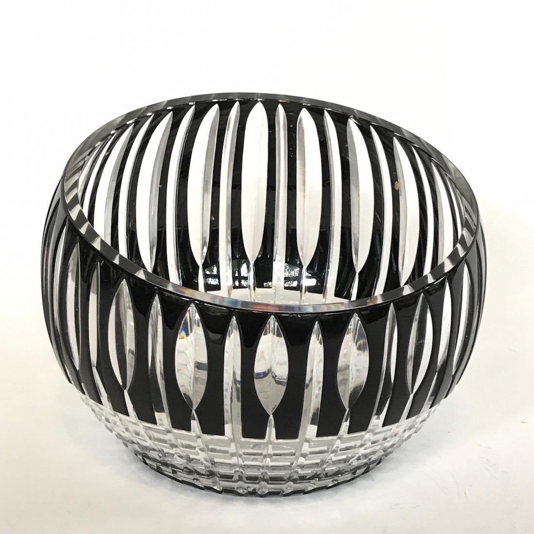 Vintage Cut to Clear Ruby Glass Bowl (1 of 2)