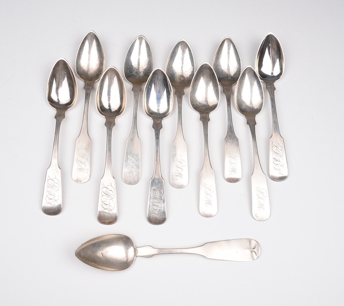 Assortment of 11 Antique Coin Silver Spoons (1 of 4)