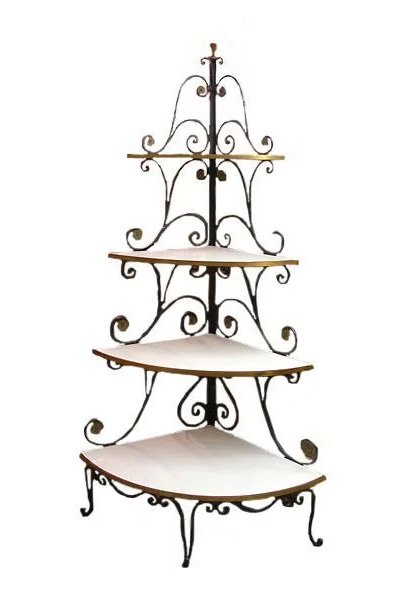 Art Deco Wrought Iron Corner Etagere Jun 02 2019 Pia S
