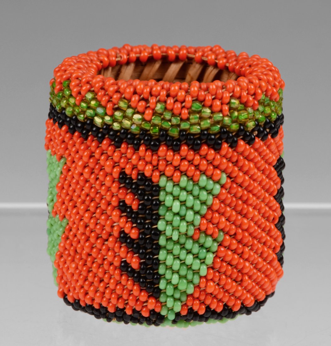 Wahoe Pauite Native American Beaded Basket (1 of 6)