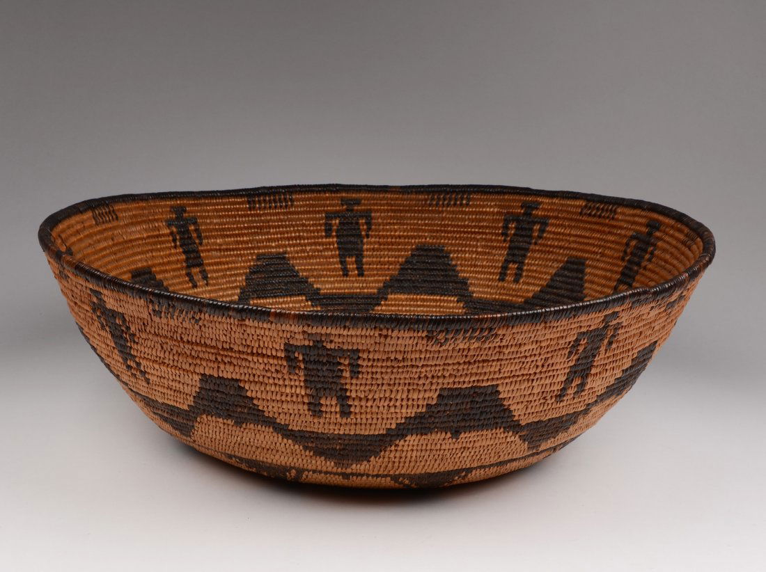 Large Papago Coiled Basket With Figures (1 of 7)