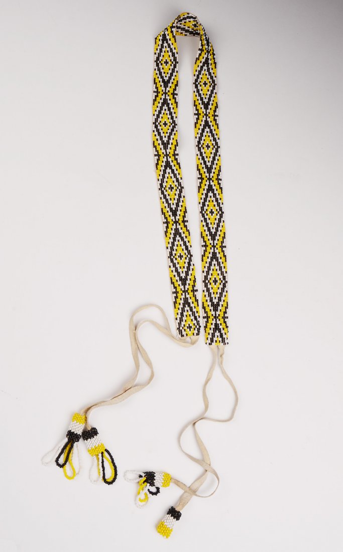 Sioux Yellow Beaded Belt With Tassels (1 of 5)