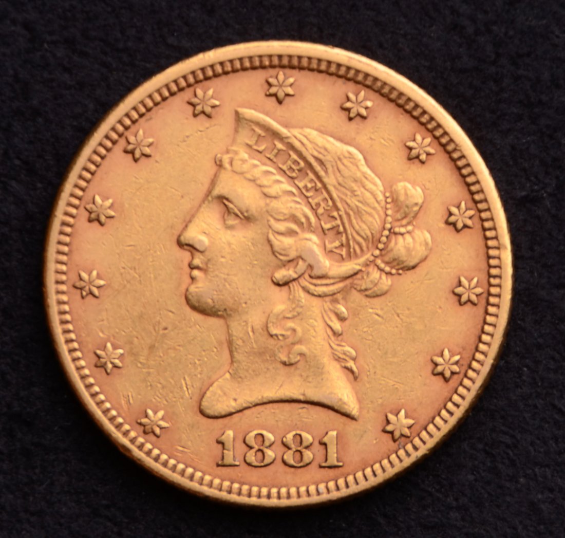 1881 Coronet Head Gold $10 Eagle (1 of 4)