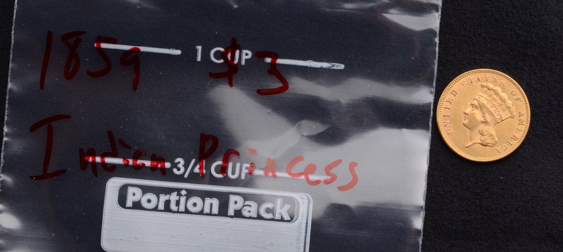 1859 Gold $3 Indian Head Princess (1 of 3)