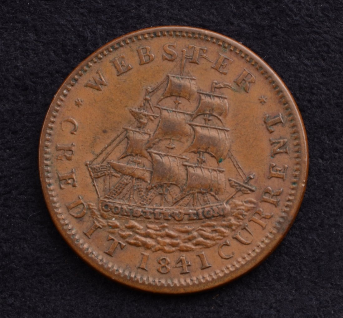 1841 Hard Times Turner Webster Credit Currency Piece: 1841 Hard Times Turner Webster Credit Currency Piece