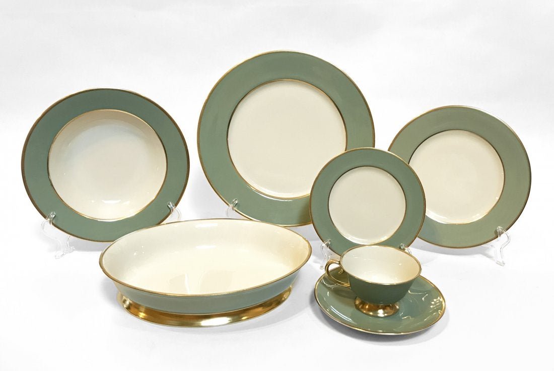 60 pc. Set of Flintridge China, Sylvan Sage Green (1 of 3)