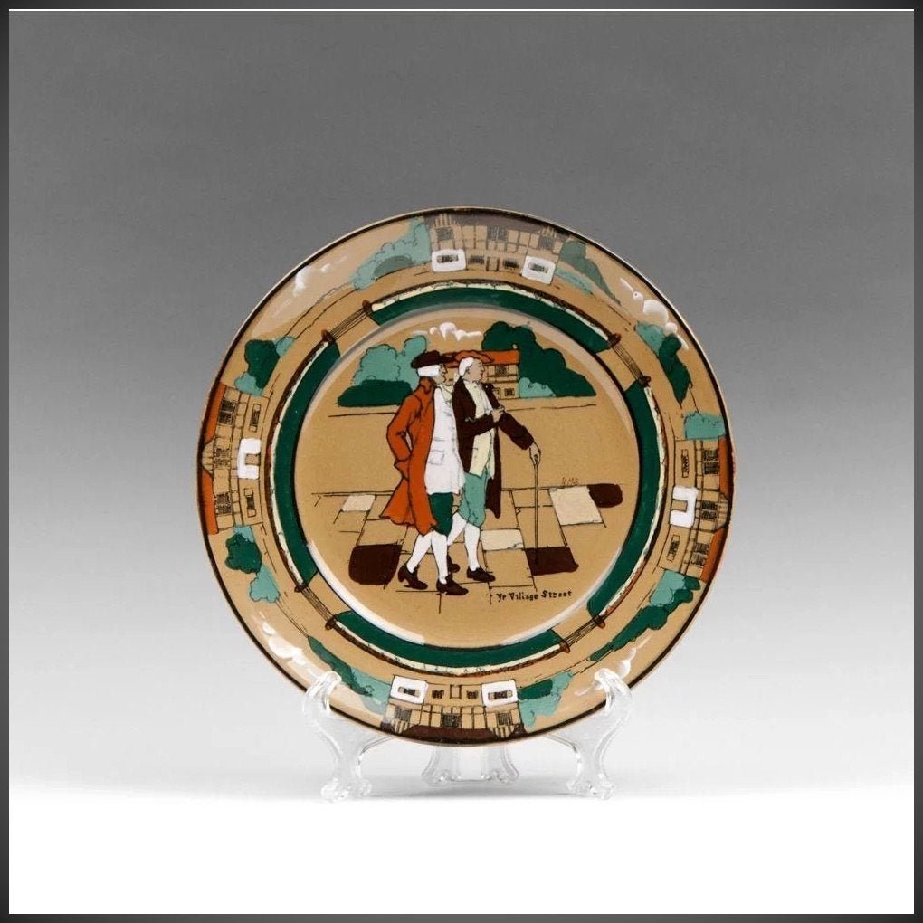 Deldare Ware Buffalo Pottery Plate, The Village Street (1 of 6)