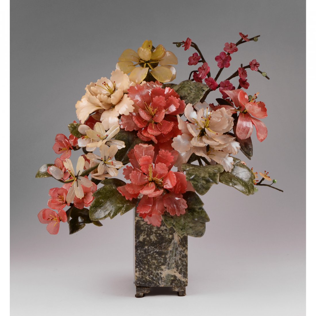 Hardstone Floral Tree In Marble Vase (1 of 10)