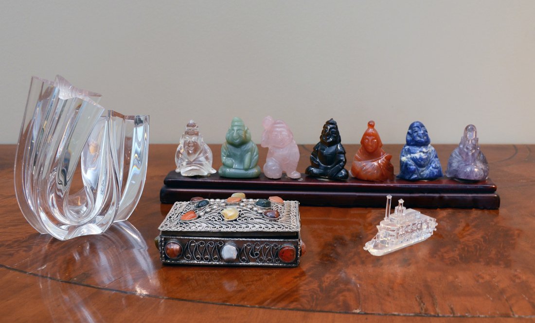 Collection of Crystal Pieces; Hardstone "Lucky Gods" (1 of 5)