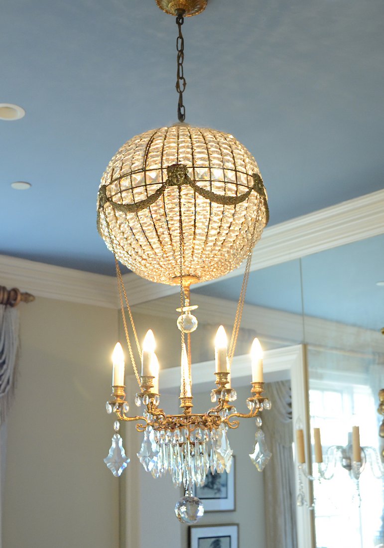 Incredible French Balloon Shaped Crystal Chandelier (1 of 10)