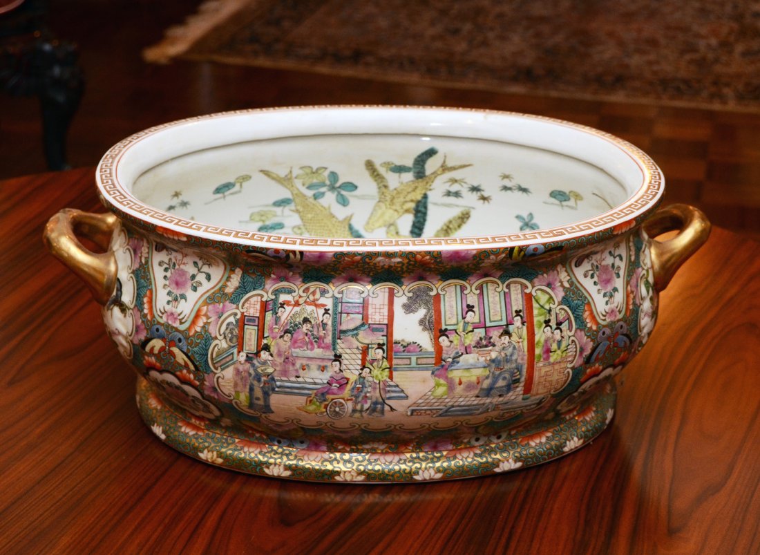 Rose Famille Chinese Export Footbath (1 of 5)