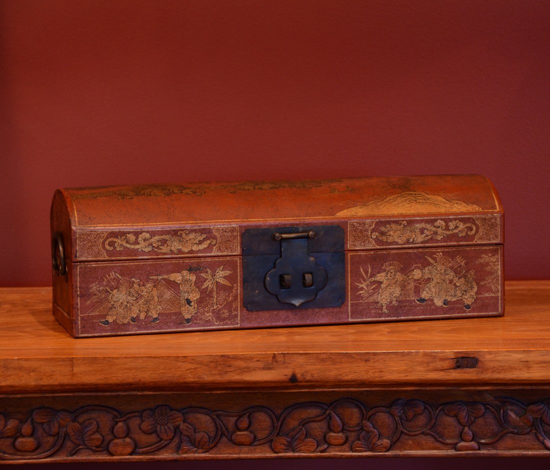 Red Chinoiserie Storage Box (1 of 3)