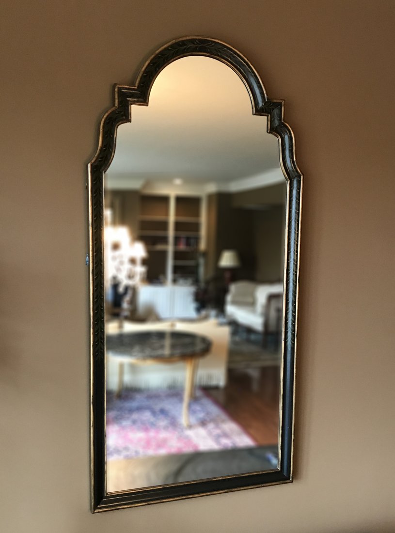 Queen Anne Style Mirror w Painted Frame (1 of 3)