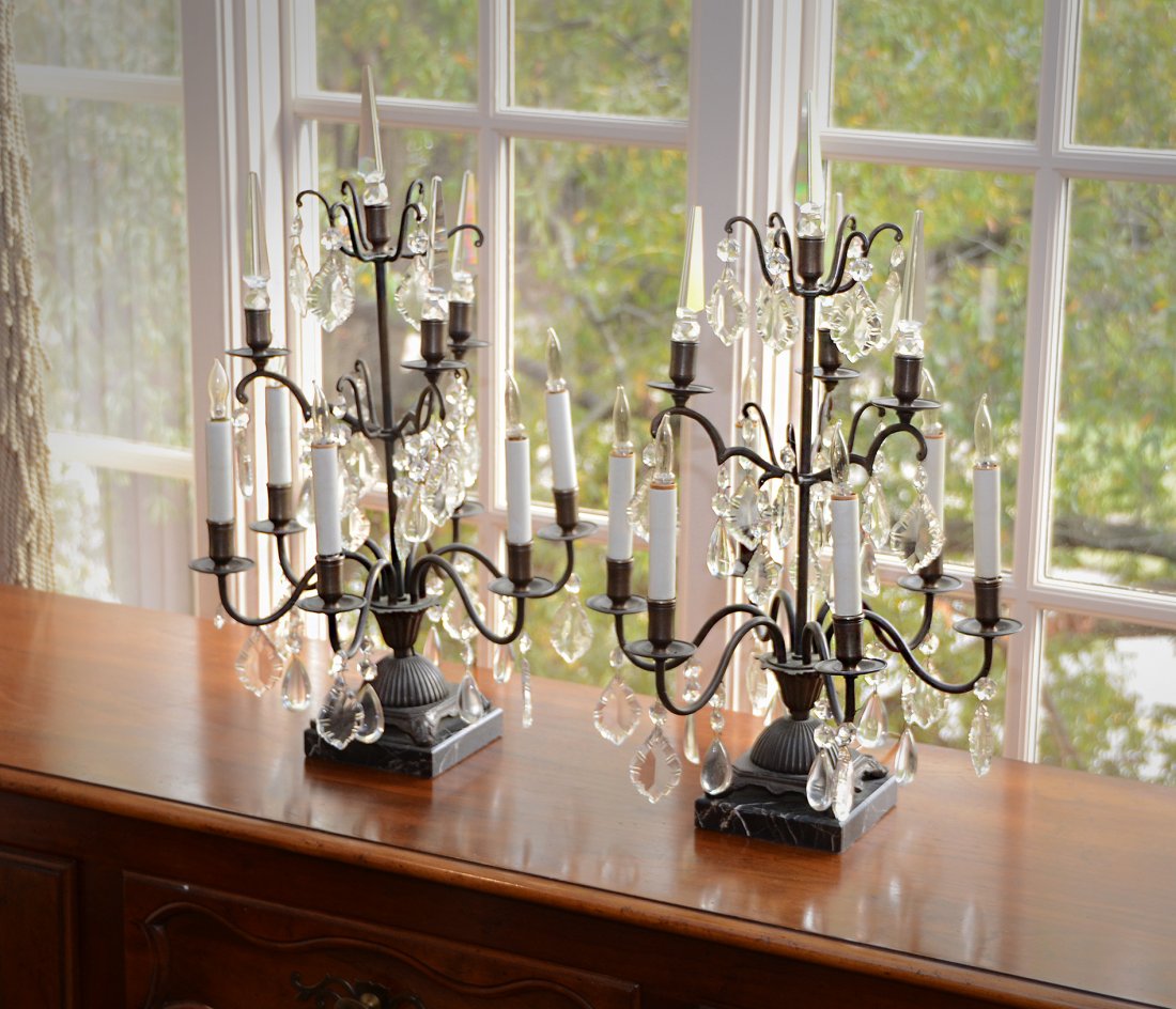 Pair of French Style Girondole Candelabras (1 of 4)