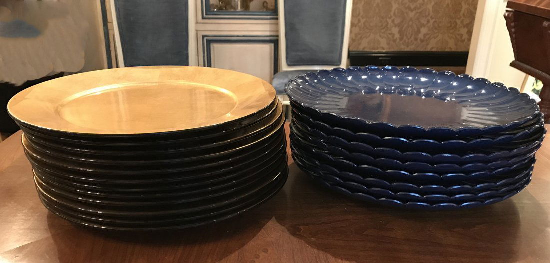 Set of Lacquerware Service Plates (1 of 2)